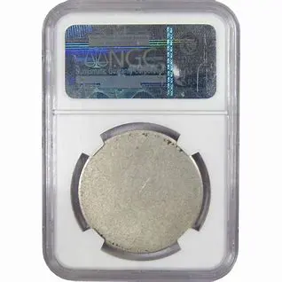 Coin in protective NGC grading case.
