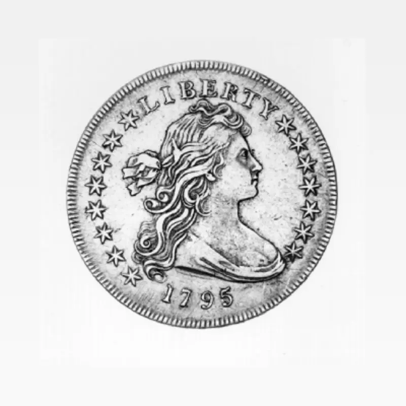 1795 Draped Bust silver dollar obverse view