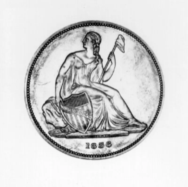 Seated Liberty coin from 1856.