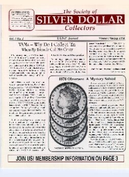 Newsletter about silver dollar collectors.