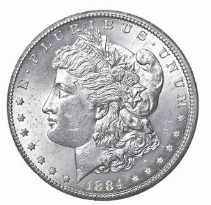 1884 silver coin with Liberty head design.