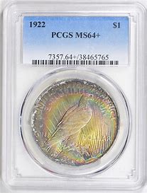 Graded 1922 coin in protective case.
