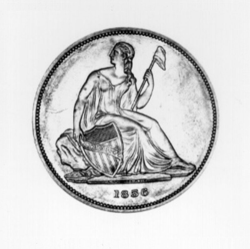 Seated Liberty coin from 1856.