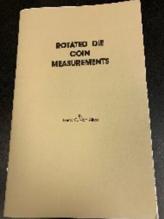 Booklet titled "Rotated Die Coin Measurements".