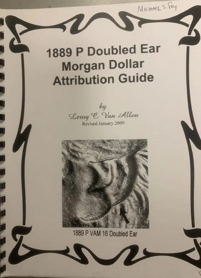 Cover of a guidebook on 1889 P Doubled Ear Morgan Dollar.
